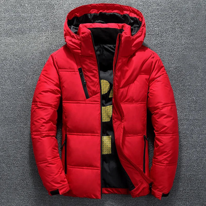 New Down Jacket Men Winter Red