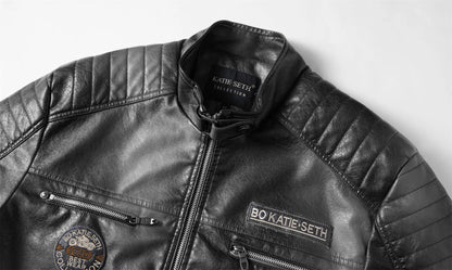 Men's leather jacket Brown