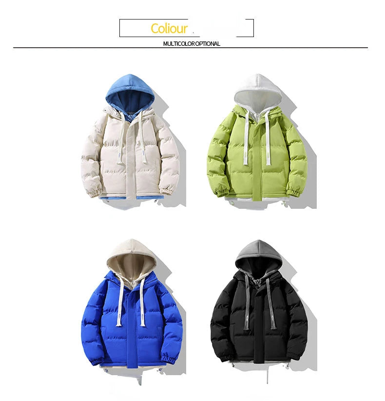 Men Hooded Cotton Coat