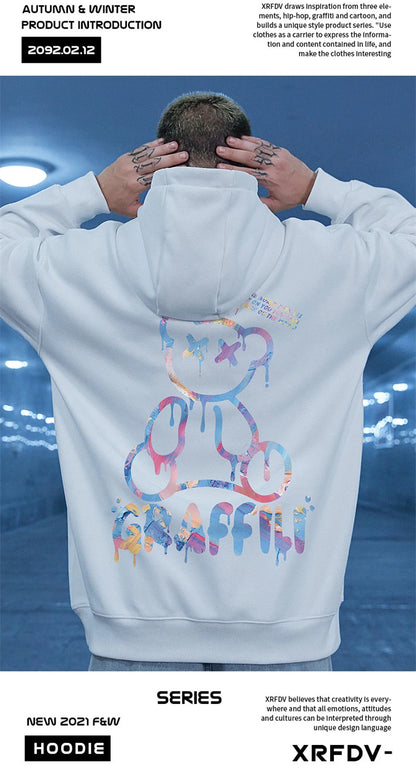 Graffiti Bear Fleece Hoodie