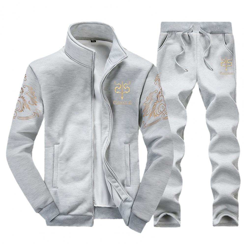 Men's Zipper Sweatshirt Set