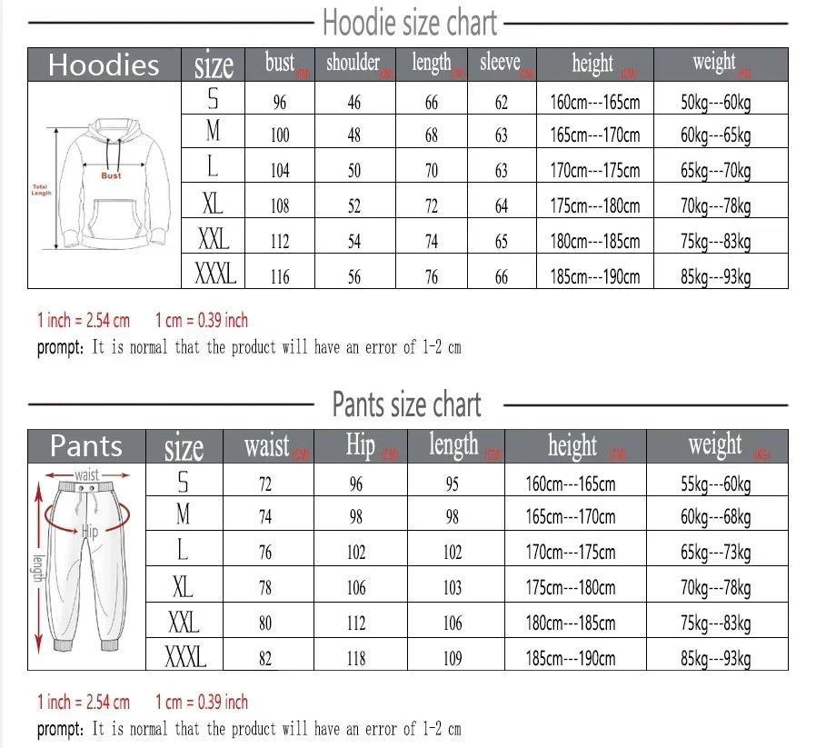 Men’s Zipper Hoodie & Athletic Pants Set