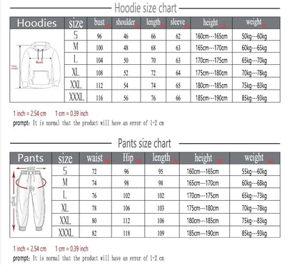 Men’s Zipper Hoodie & Athletic Pants Set