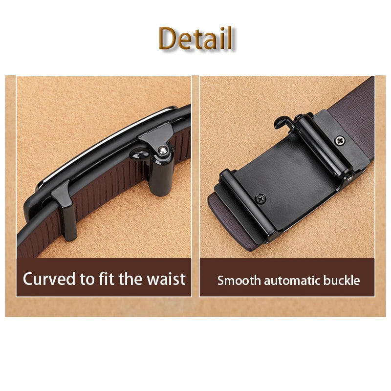 OYIFAN Genuine Leather Belt -Automatic Buckle