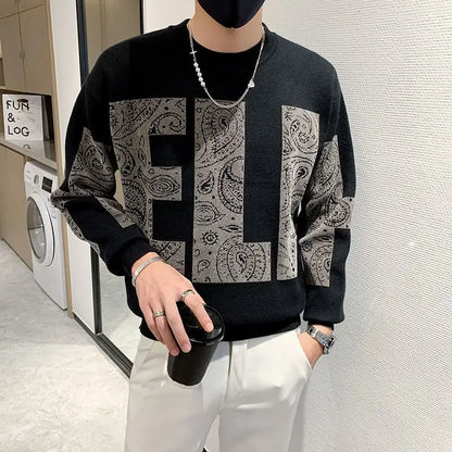 Man Clothes Letter Knitted Sweaters