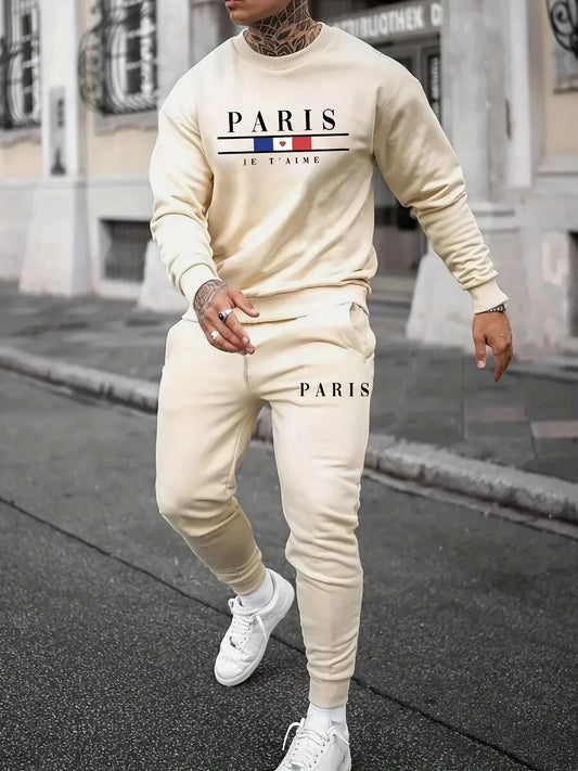 Men's Fashion Brand Clothing Sportswear Paris Khaki