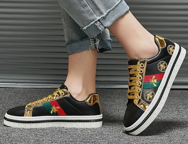 Embroidered Shoes Couple Casual