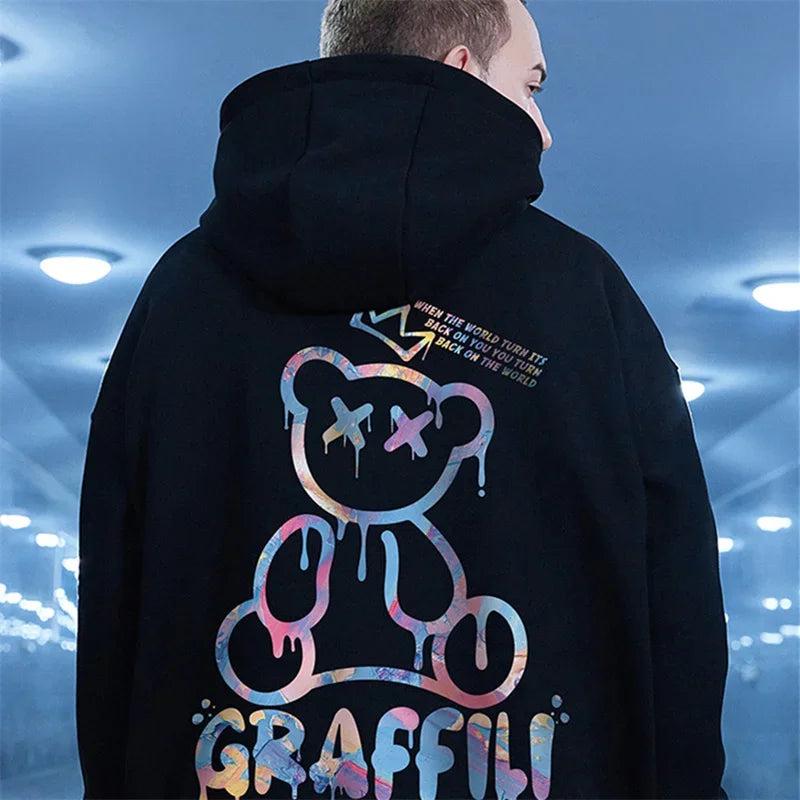 Graffiti Bear Fleece Hoodie