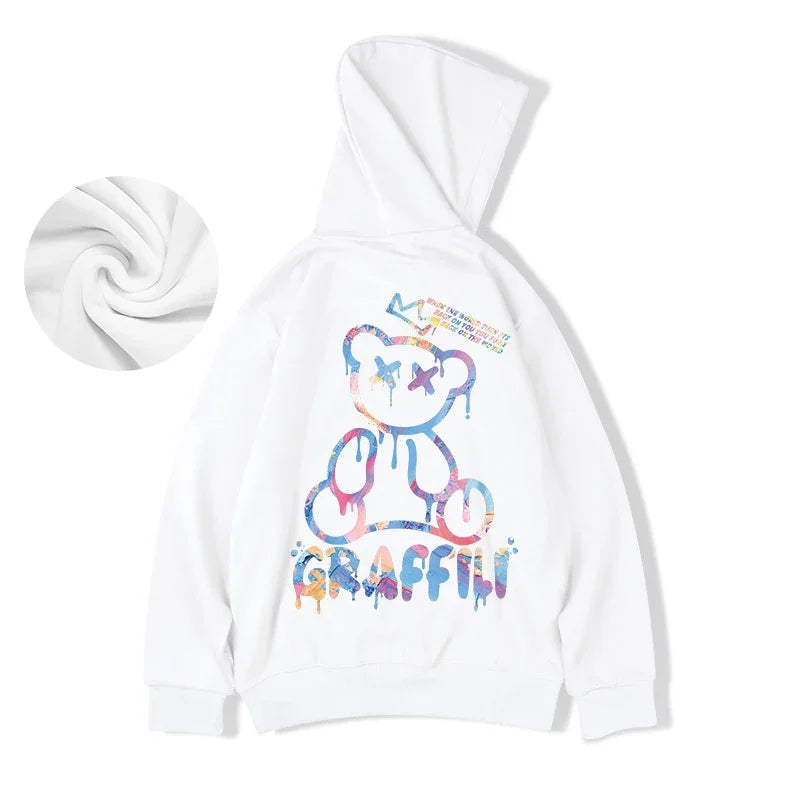 Graffiti Bear Fleece Hoodie