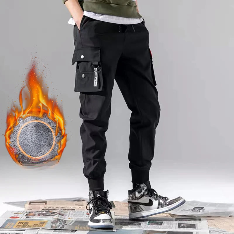 Men Cargo Tactical Pants Black