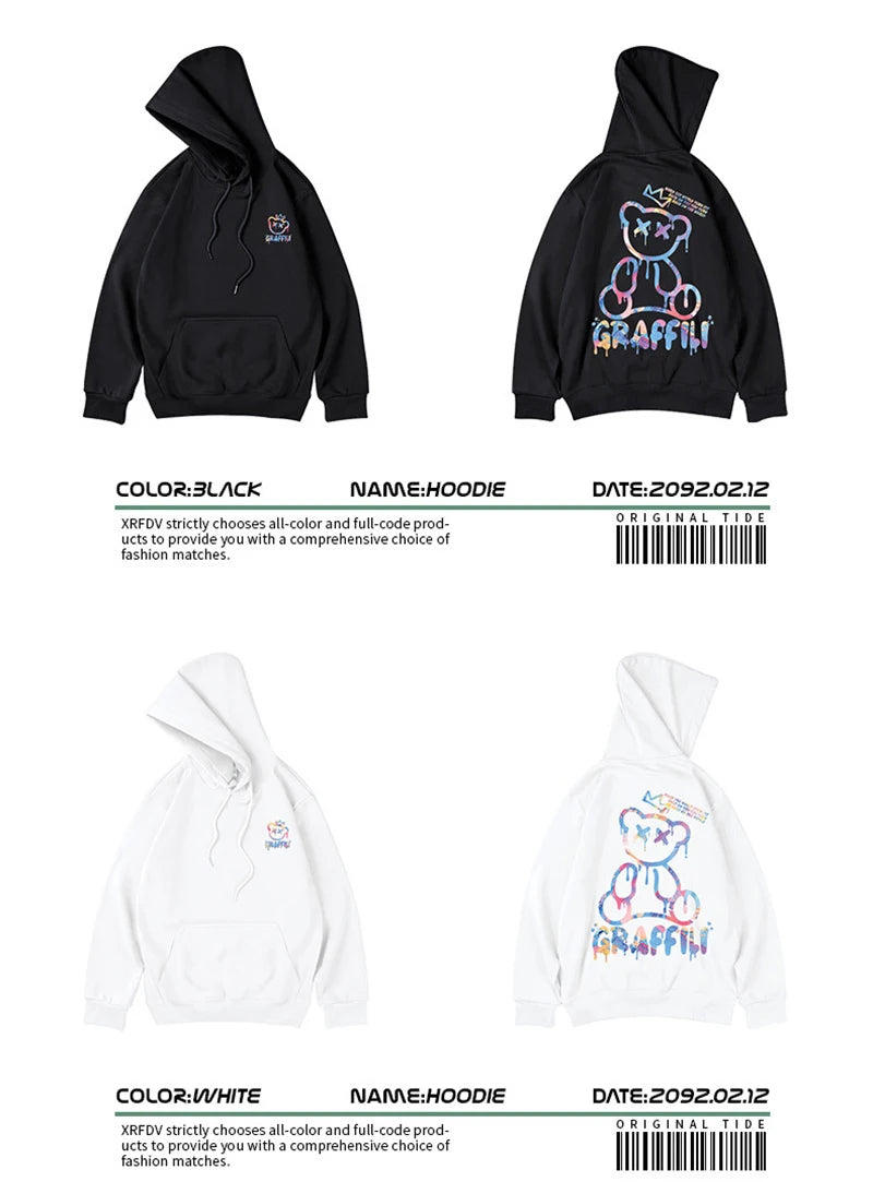 Graffiti Bear Fleece Hoodie