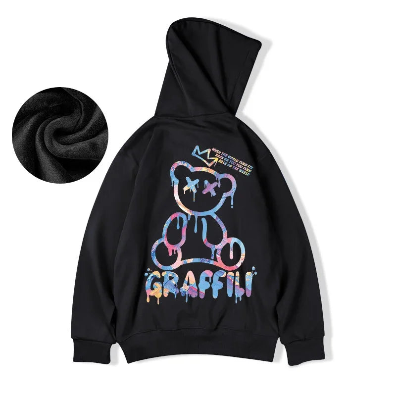 Graffiti Bear Fleece Hoodie